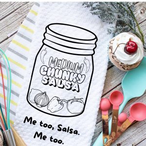 Microfiber Waffle Weave Kitchen Towel - Medium Chunky Salsa