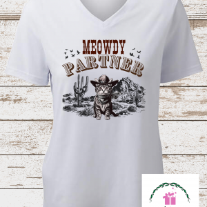 Meowdy Partner Cowboy Cat Western T-Shirt