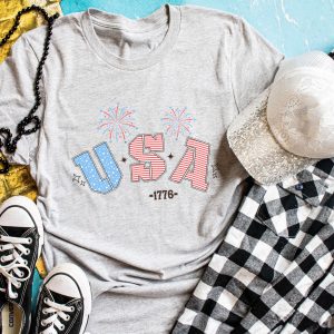 USA 1776 Fireworks T-Shirt Tee DTF