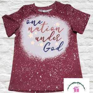 One Nation Under God T-Shirt Tee Patriotic USA 4th of July