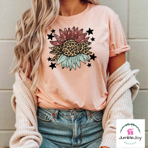 Patriotic Sunflower T-Shirt Tee Patriotic USA 4th of July