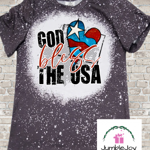 God Bless The USA T-Shirt Tee Patriotic USA 4th of July