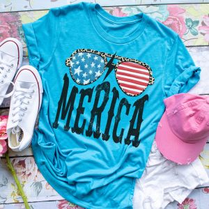 Merica Sunglasses T-Shirt Tee DTF