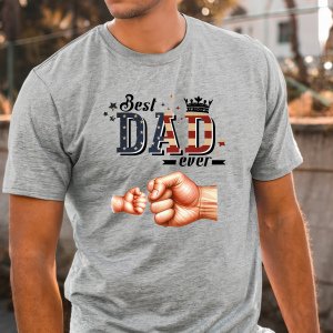 Best Dad Ever Fistbump T-Shirt Tee Dad Father's Day