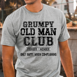 Grumpy Old Man Club T-Shirt Tee Dad Father's Day