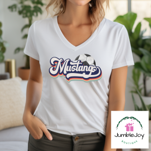 Mustangs T-Shirt Tee with Sport of Your Choice (and Band!) Soccer Baseball Softball Basketball Football Volleyball Tennis