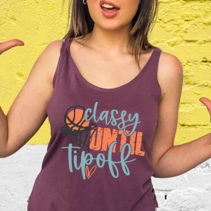 Classy Until Tipoff screen print T-Shirt Tee basketball