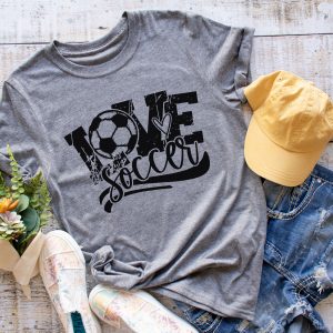 Love Soccer screen print T-Shirt Tee