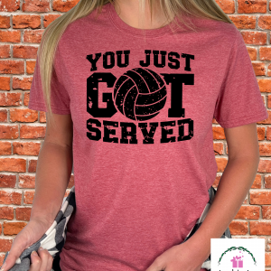Volleyball You Just Got Served T-Shirt Tee black