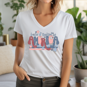 Born & Raised in America T-Shirt Tee Patriotic USA 4th of July