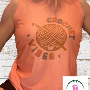 Crochet Vibes T-Shirt Tee Raglan Tank