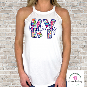 KY Kentucky Floral T-Shirt Tank Top