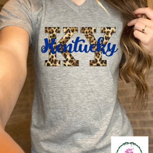 Kentucky KY Leopard T-Shirt Tee