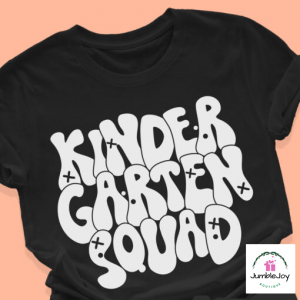 Teacher Kindergarten Squad T-Shirt Tee Screen Print