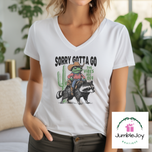 Sorry Gotta Go The Vibes Are Off T-Shirt Tee Frog and Raccoon
