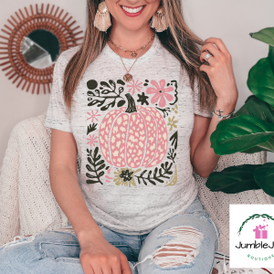 Fall Pink Pumpkin T-Shirt Tee