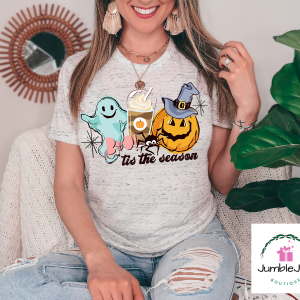 Tis The Season T-Shirt Tee Raglan Halloween