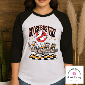 Goosebusters T-Shirt Tee Raglan Halloween goose ghostbuster