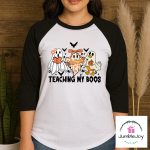 Teaching My Boos T-Shirt Tee Raglan Halloween