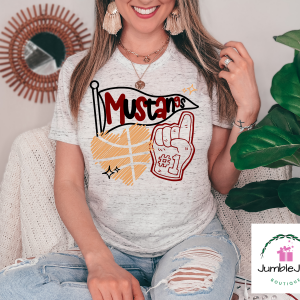 Mustangs T-Shirt Tee Raglan Tank McCracken Basketball #1