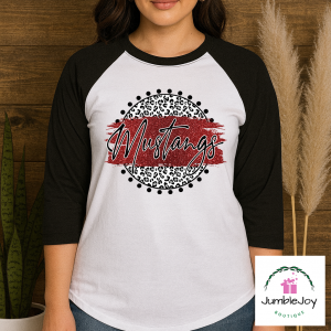 Mustangs Leopard Red Glitter Pride T-Shirt Tee Raglan Tank McCracken