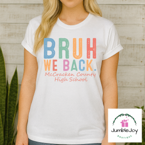 Bruh We Back Custom School Name T-Shirt Tee Raglan