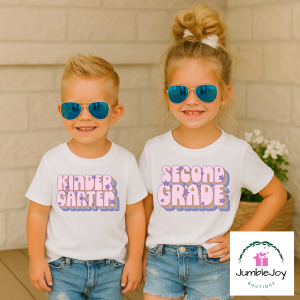 Kindergarten - Sixth Grade Pink Bubble T-Shirt Youth