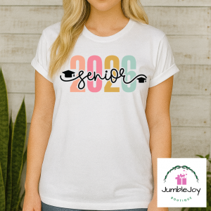2026 Senior T-Shirt Tee Raglan grad cap color