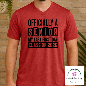 Officially a Senior My Last First Day Class of 2026 Senior T-Shirt Tee Raglan