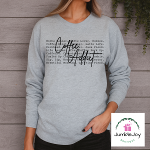 Coffee Addict Tee Raglan Sweatshirt Fall