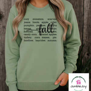Fall Words - Sweatshirt Raglan T-Shirt Tee