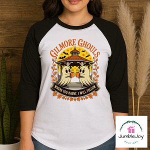 Gilmore Ghouls Where You Haunt I Will Follow T-Shirt Tee Raglan Halloween