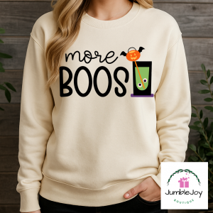 More Boos - Sweatshirt Raglan T-Shirt Tee Halloween