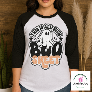 This Is All Such Boo Sheet - Sweatshirt Raglan T-Shirt Tee Halloween