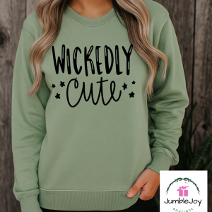 Wickedly Cute - Sweatshirt Raglan T-Shirt Tee Halloween