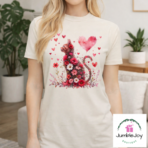 My Cat Is My Valentine Sweatshirt Raglan T-Shirt Tee