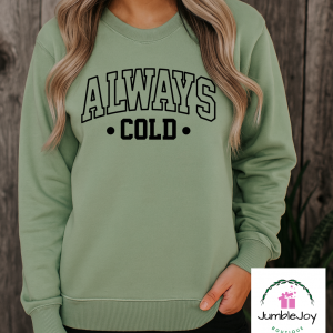 Always Cold Sweatshirt Raglan T-Shirt Tee