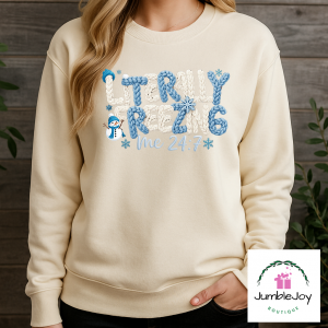 Literally Freezing 24:7 Faux Yarn Sweatshirt Raglan T-Shirt Tee